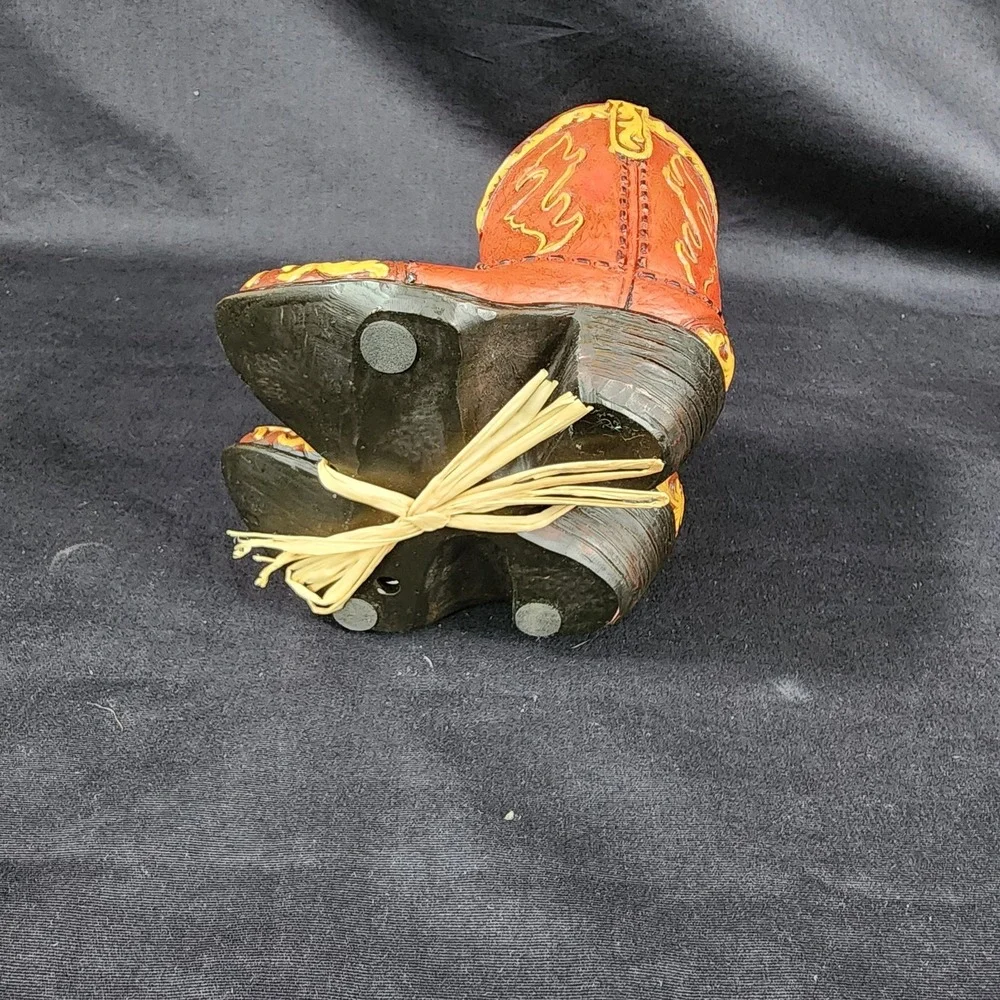 Red Boots Resin Figurine Candle‎ Holder